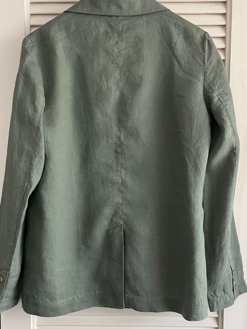 Quince 100% European Linen Sage Green Blazer Size XS - Picture 4 of 6